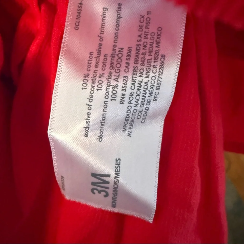 OshKosh Bgosh Red Corduroy Jumper Dress Baby Girls 3M NWT Overall Skirt OKT96230